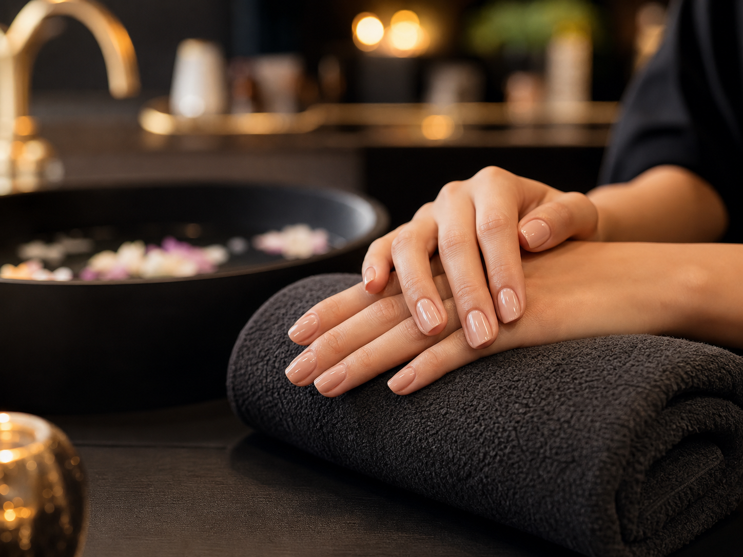 Detailed manicure and pedicure service